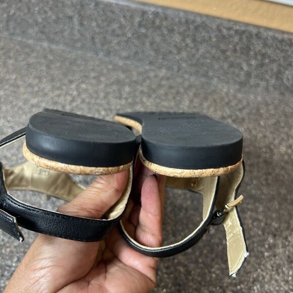 Michael Kors Black Synthetic Thong Sandals Womens/Youth 4 Embellished Sling Back - Picture 7 of 10